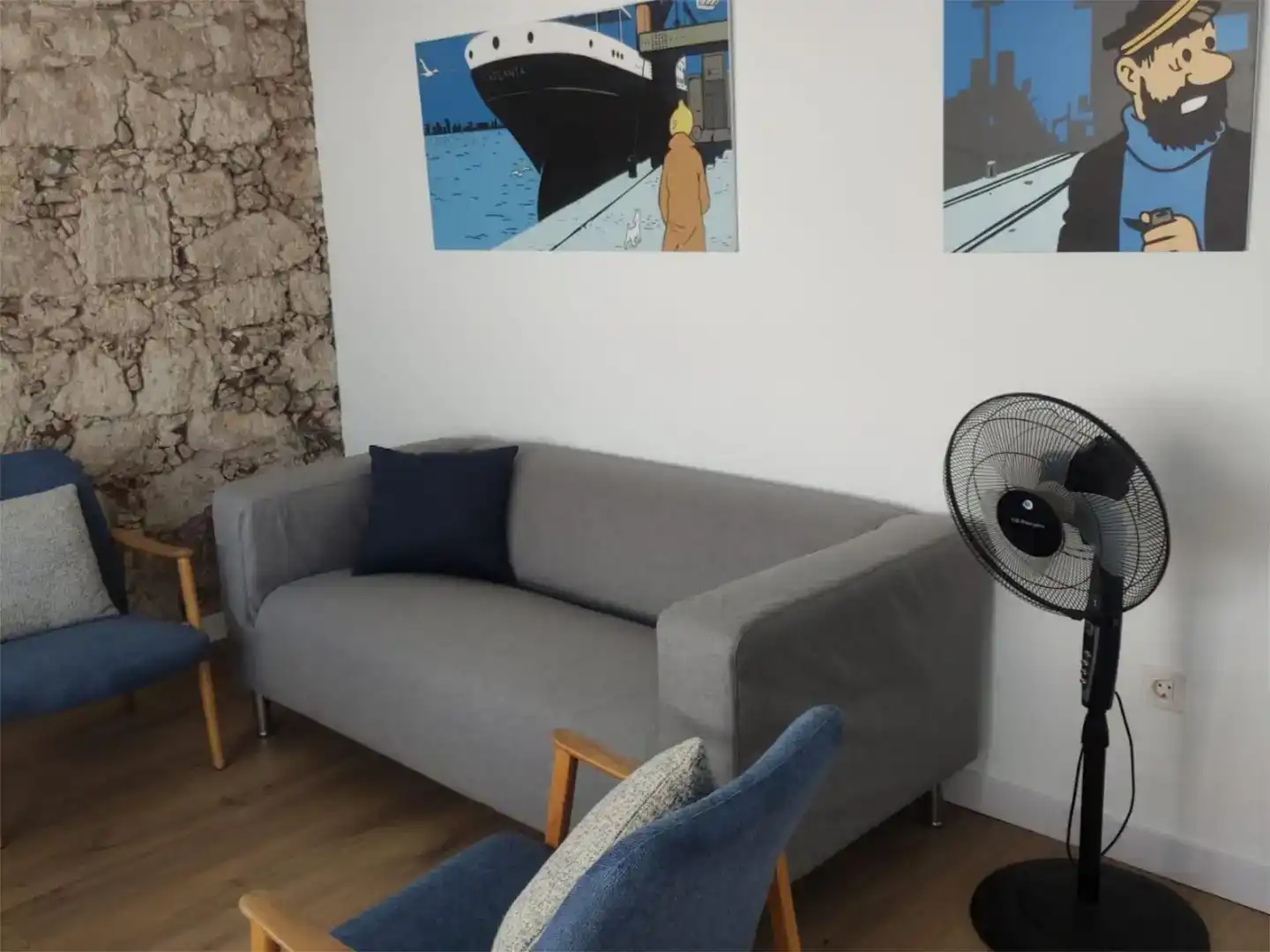 Sala d'estar de Àtic de lloguer en Las Palmas de Gran Canaria amb Moblat