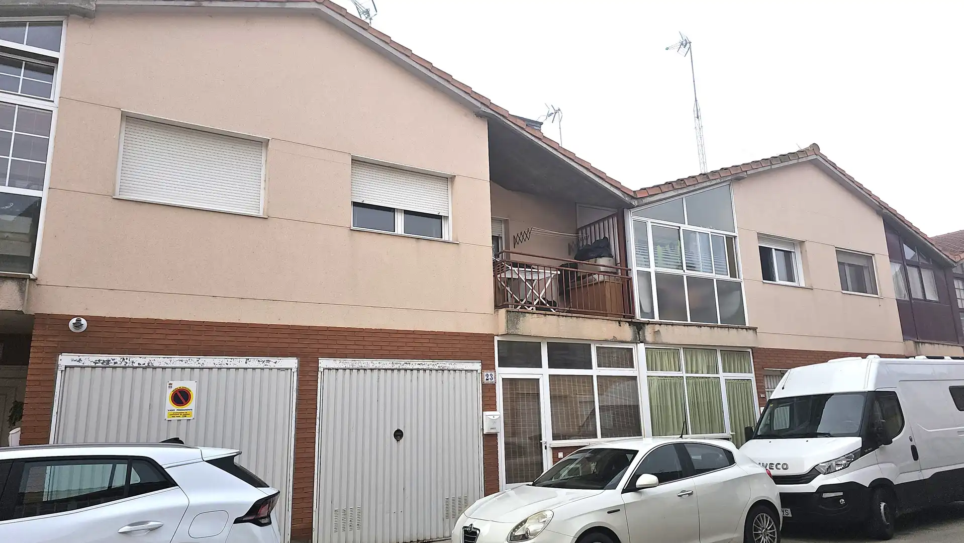Vista exterior de Piso en venta en Santovenia de Pisuerga