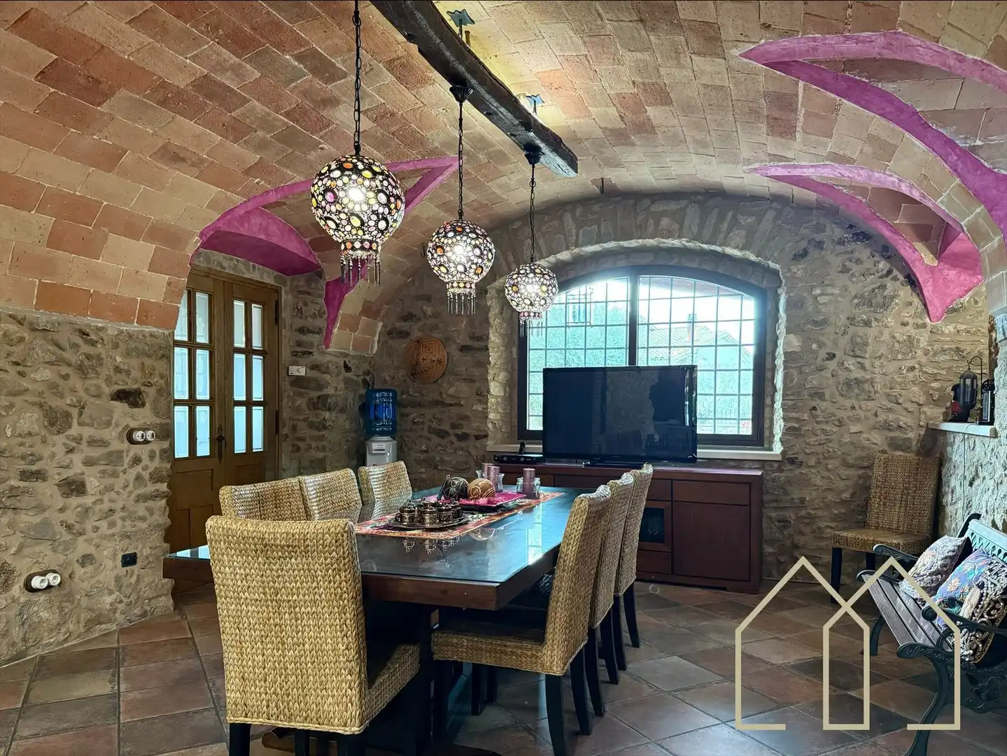 Comedor de Casa o chalet en venta en Sant Joan de Mollet con Aire acondicionado, Calefacción y Jardín privado