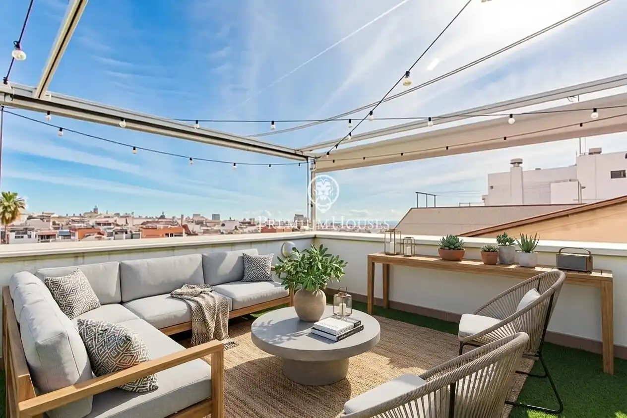 Terrace of Attic for sale in Mataró  with Air Conditioner, Heating and Parquet flooring