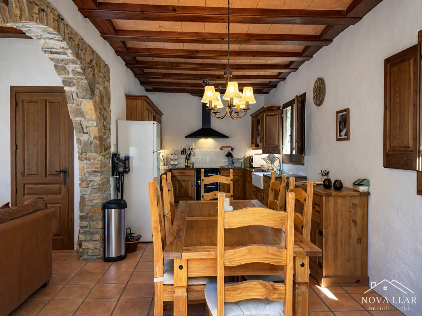 Cocina de Finca rústica en venta en Les Llosses con Calefacción, Jardín privado y Terraza