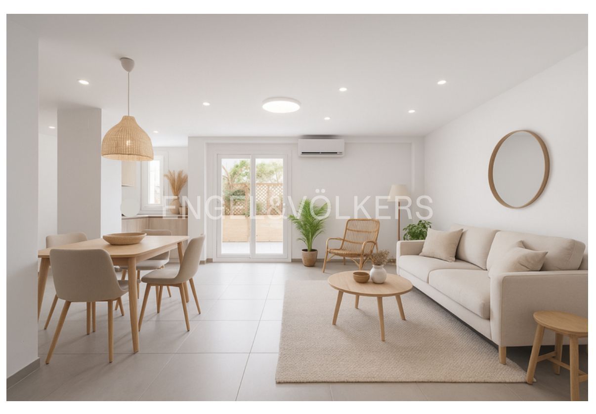 Living room of Apartment to rent in  Valencia Capital  with Air Conditioner, Heating and Terrace