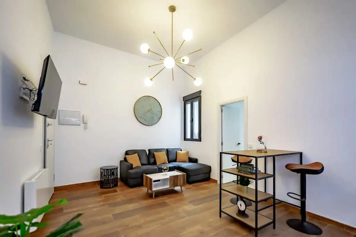 Wohnzimmer von Wohnung zur Miete in Sevilla mit Terrasse, Möbliert und Internet