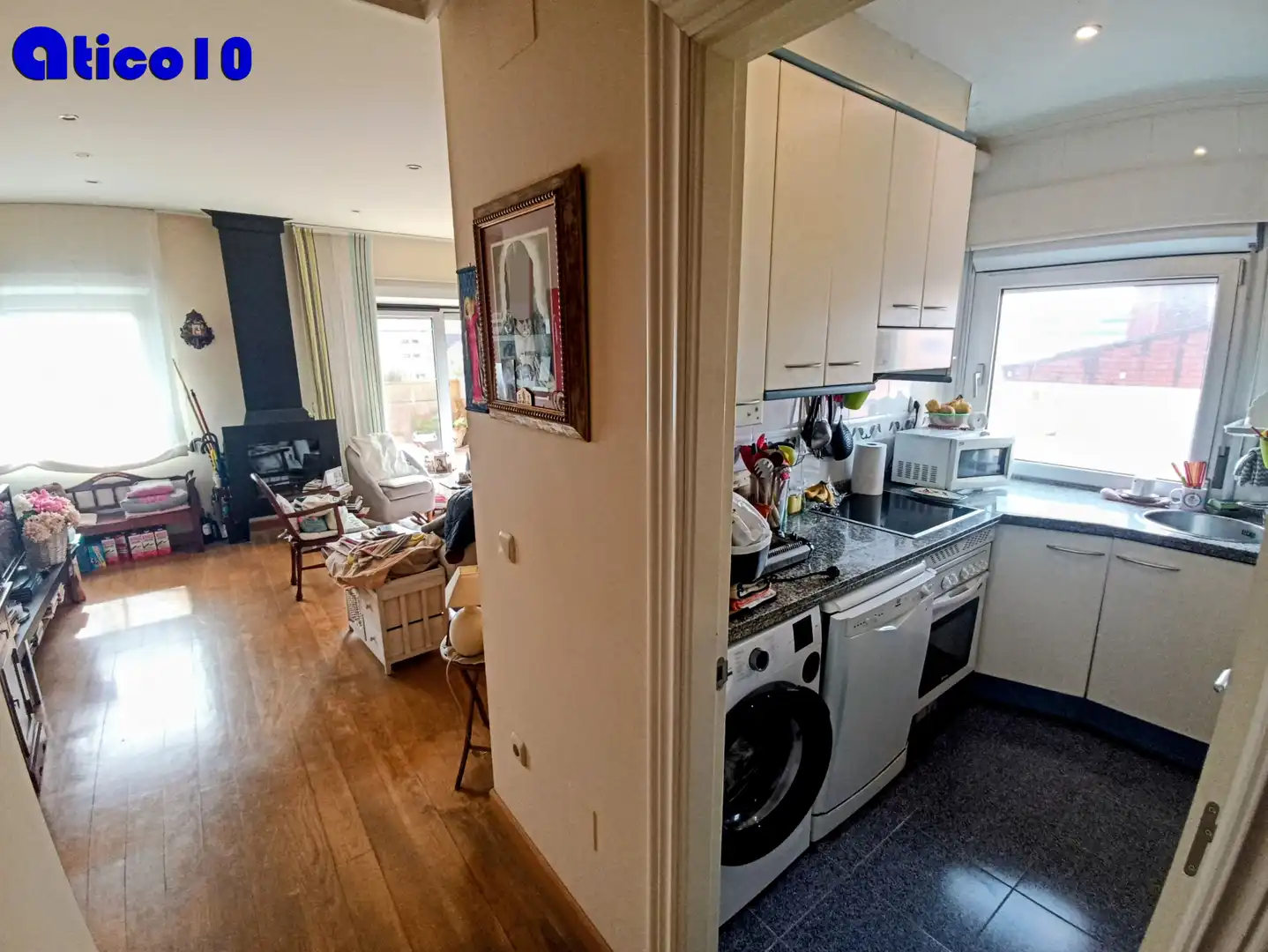 Kitchen of Attic for sale in Oviedo   with Heating, Parquet flooring and Terrace