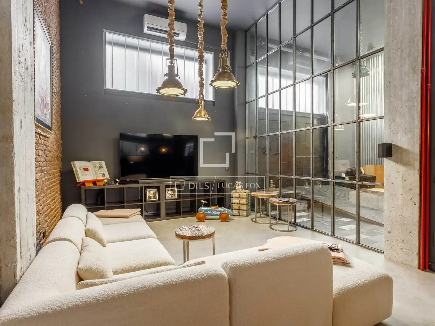 Living room of Lofts for rent in Madrid  with Air Conditioner, Heating and Terrace