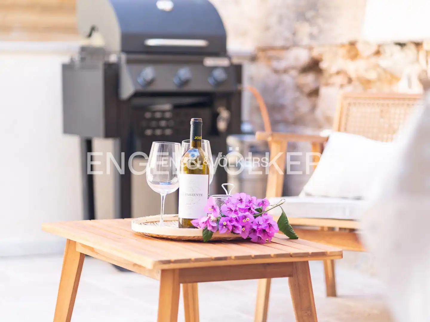 Terraza de Casa adosada de alquiler en Alella con Aire acondicionado, Calefacción y Jardín privado