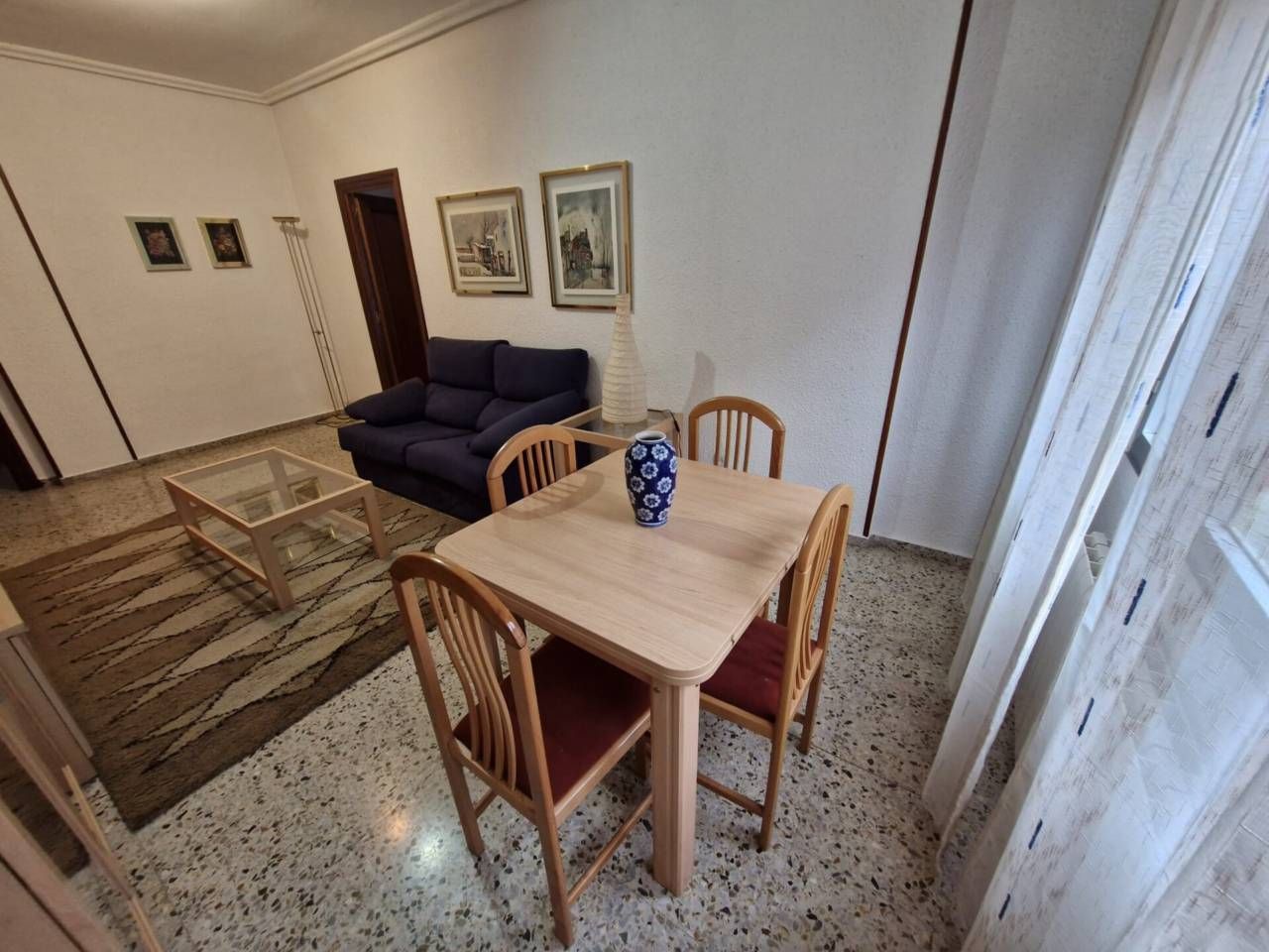 Dining room of Flat for sale in  Logroño  with Heating, Furnished and Balcony