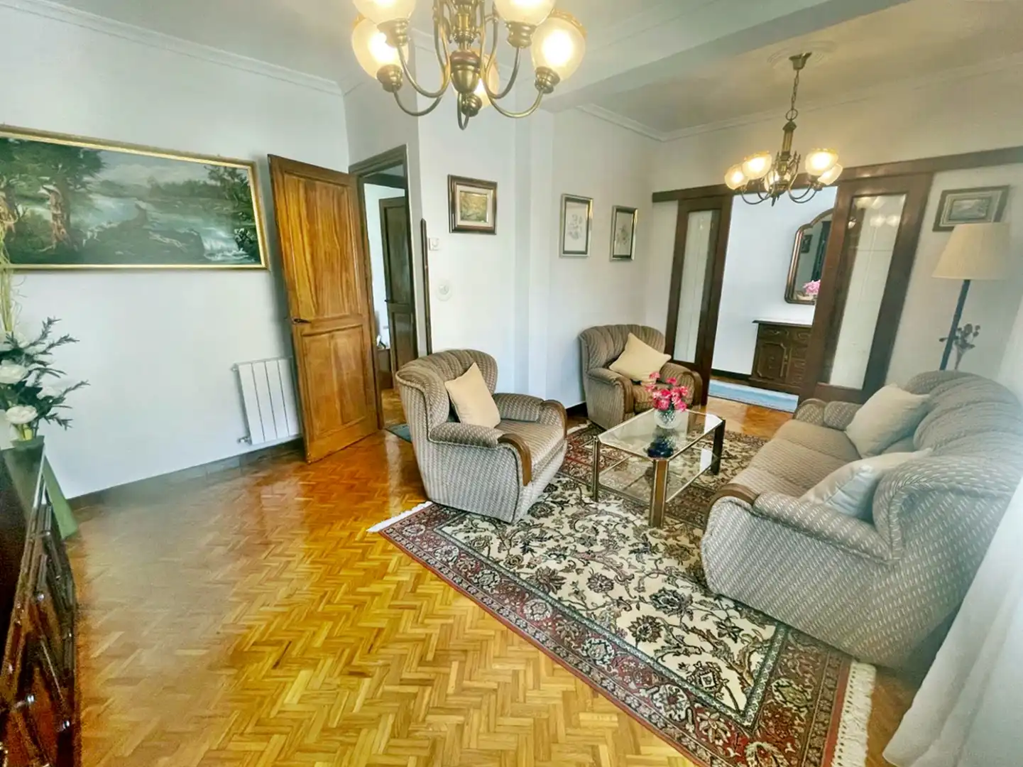 Living room of Houses for sale in Piélagos  with Heating, Parquet flooring and Storage room