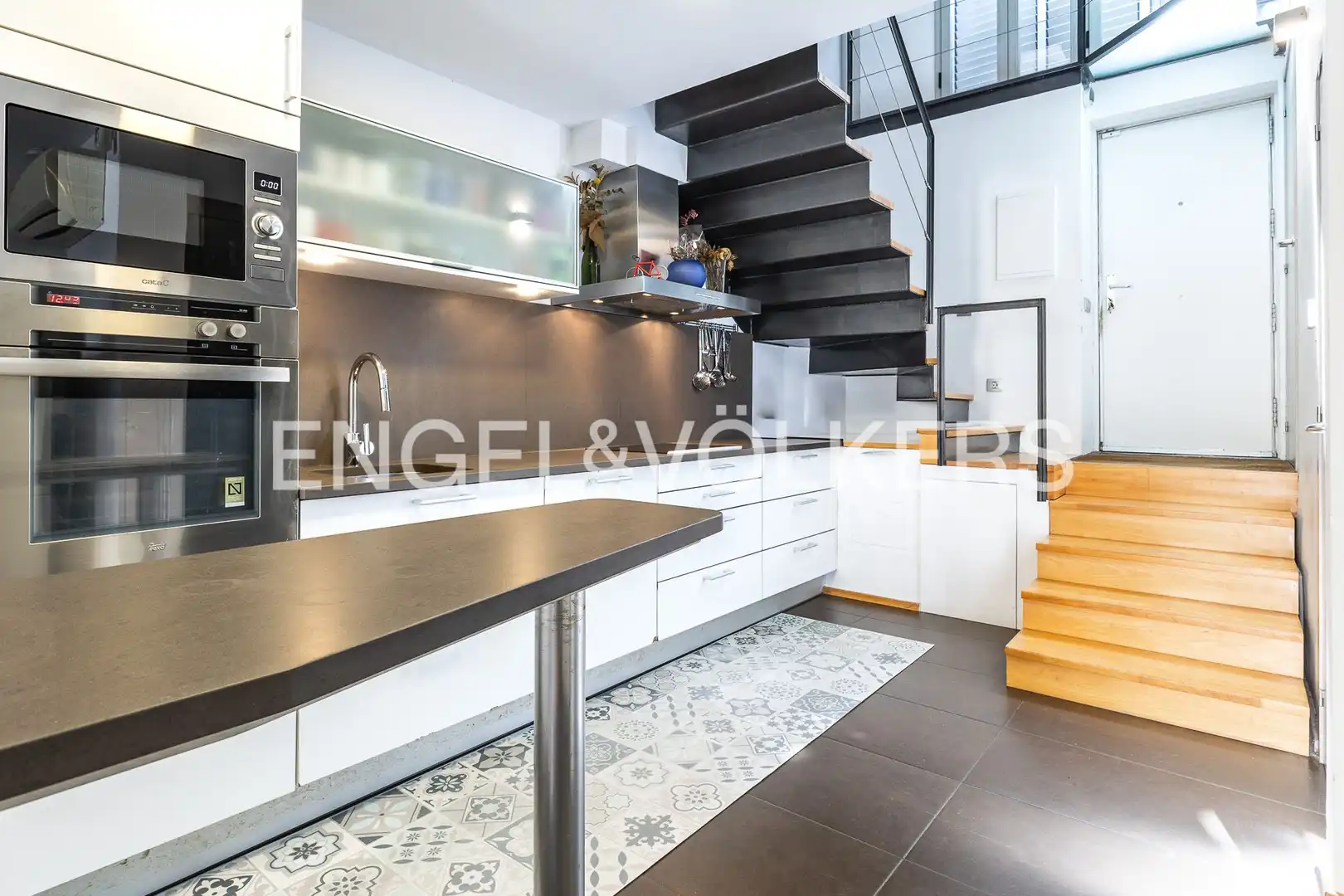 Cocina de Casa adosada en venta en Barcelona con Aire acondicionado, Calefacción y Parquet