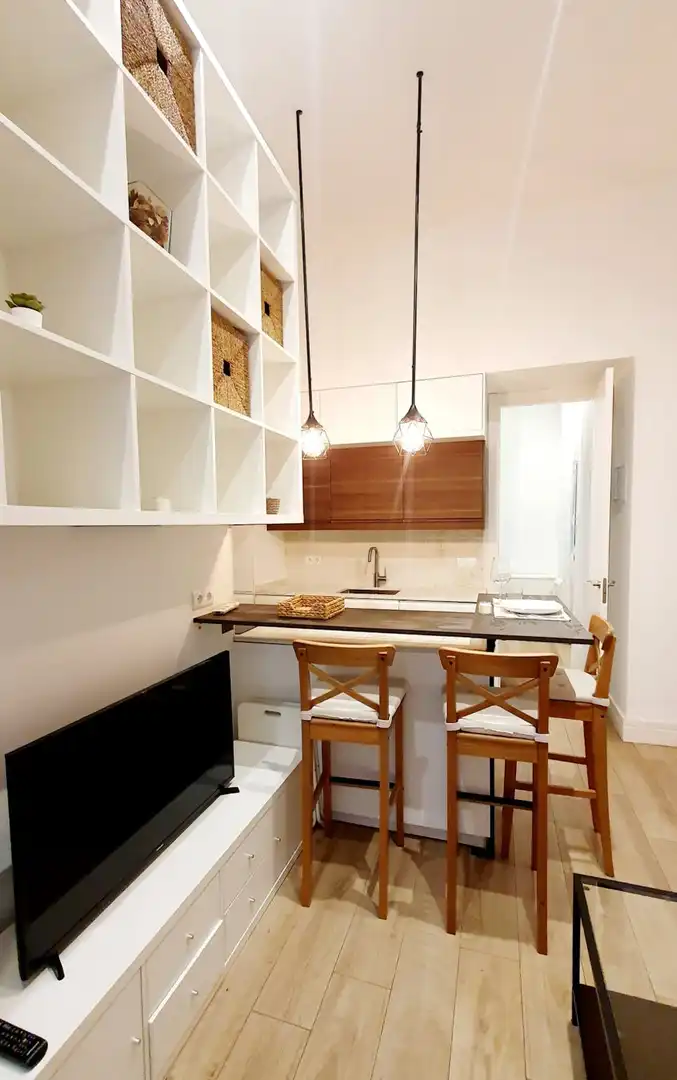 Kitchen of Flat for rent in Madrid  with Air Conditioner, Heating and Private garden