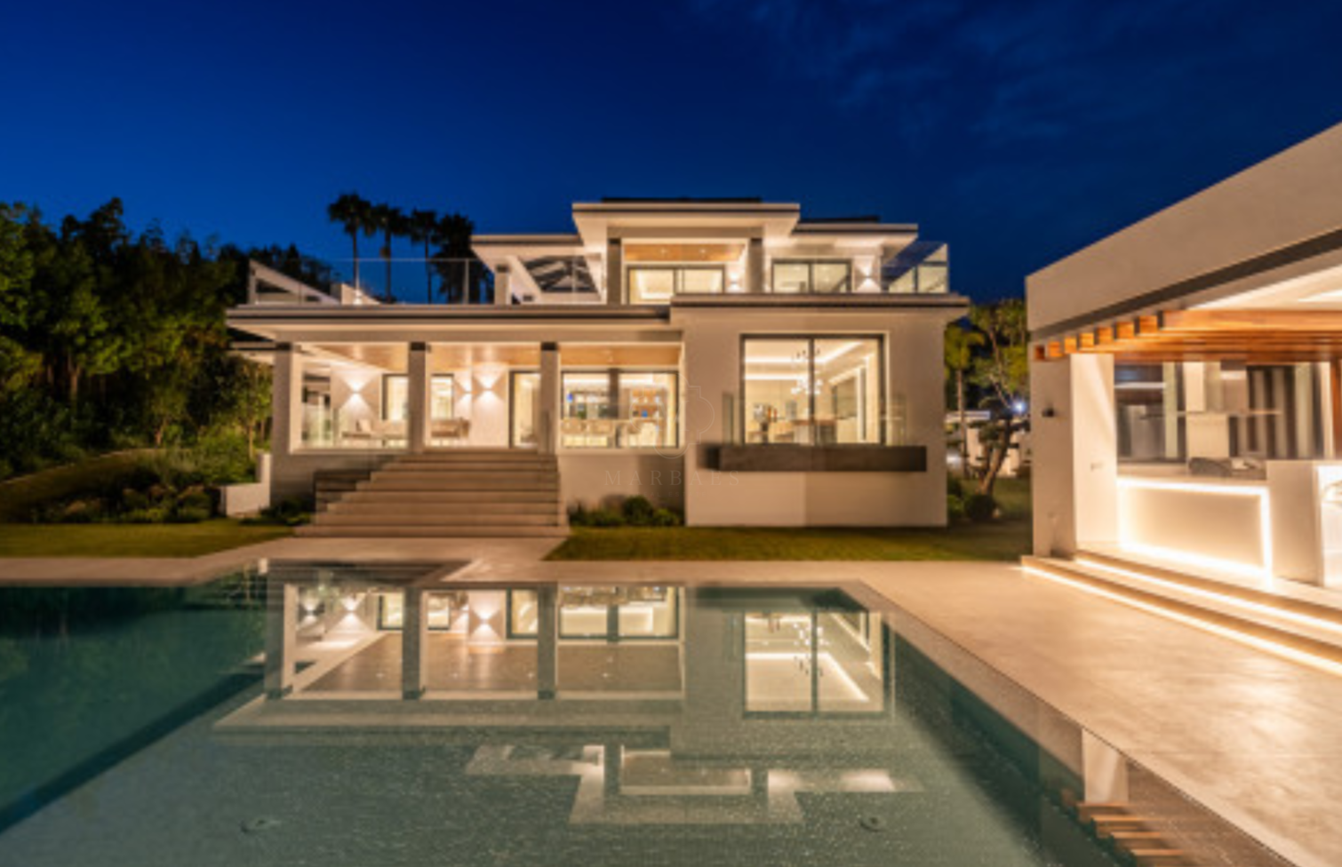 Vista exterior de Casa o chalet de alquiler en Benahavís con Aire acondicionado, Jardín privado y Terraza