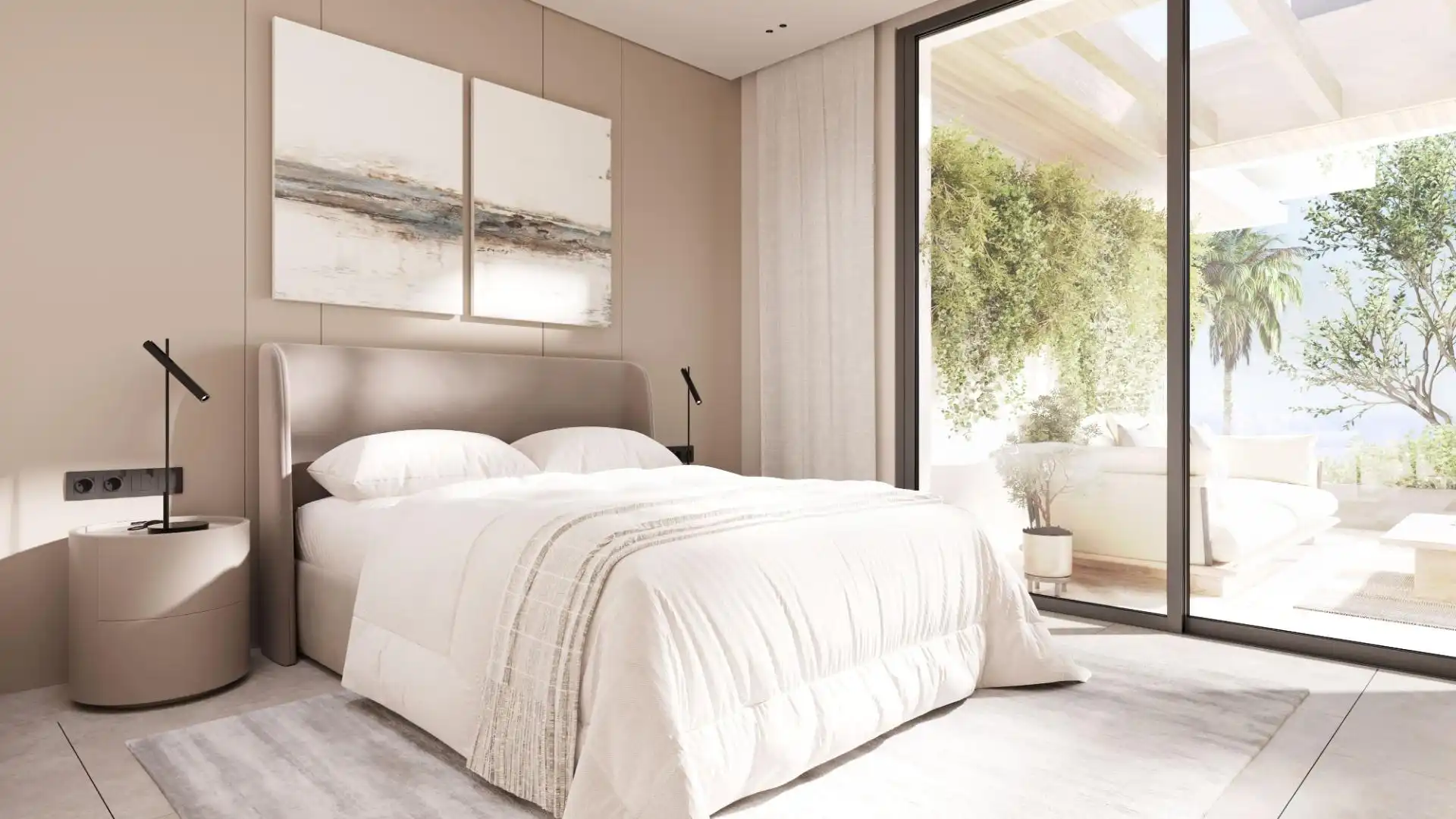 Bedroom of Apartments for sale in Estepona  with Air Conditioner, Heating and Private garden