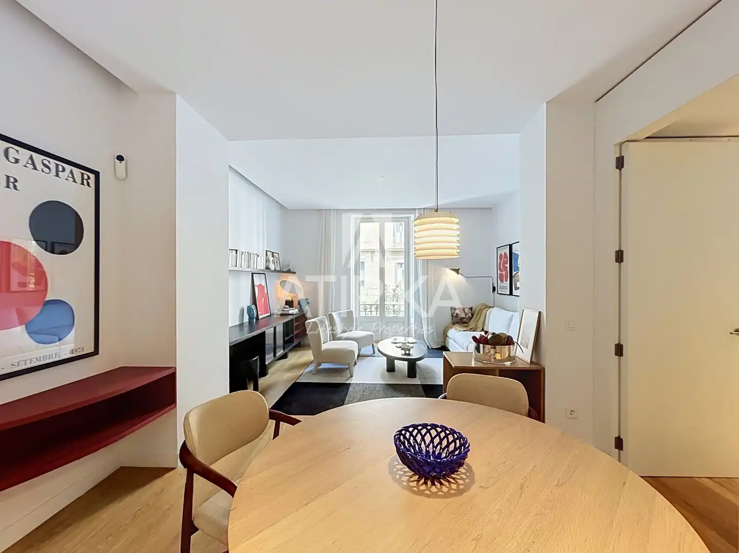Sala d'estar de Pis de lloguer en Barcelona amb Aire condicionat, Parquet i Moblat