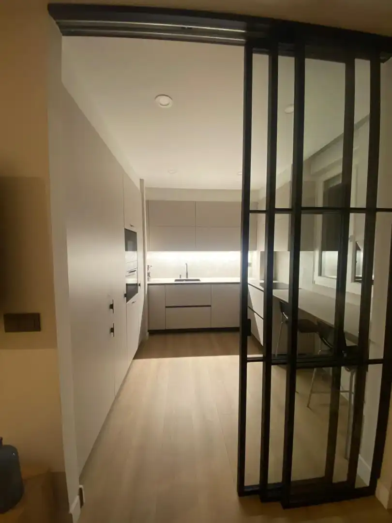 Kitchen of Flat for rent in Getxo   with Heating, Terrace and Furnished