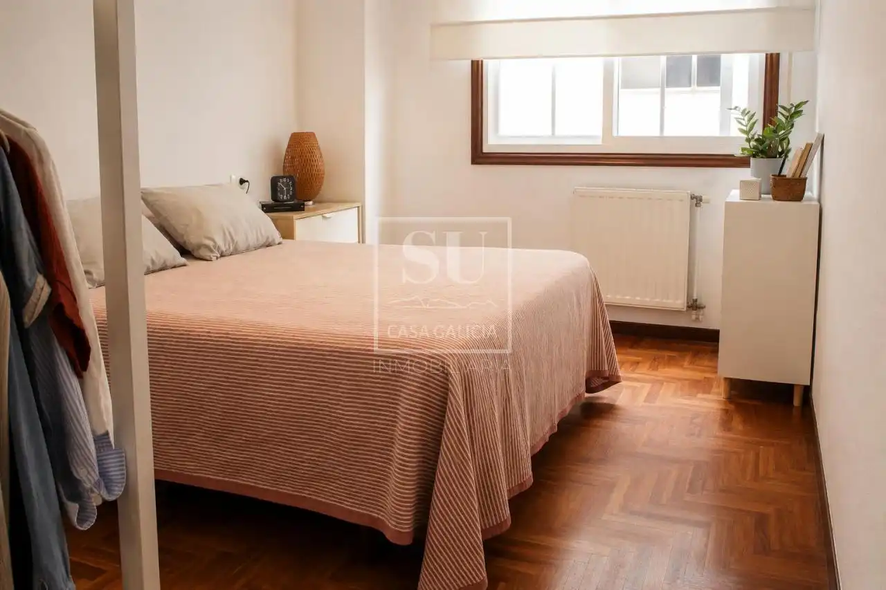 Bedroom of Flat for sale in Nigrán  with Heating, Parquet flooring and Storage room