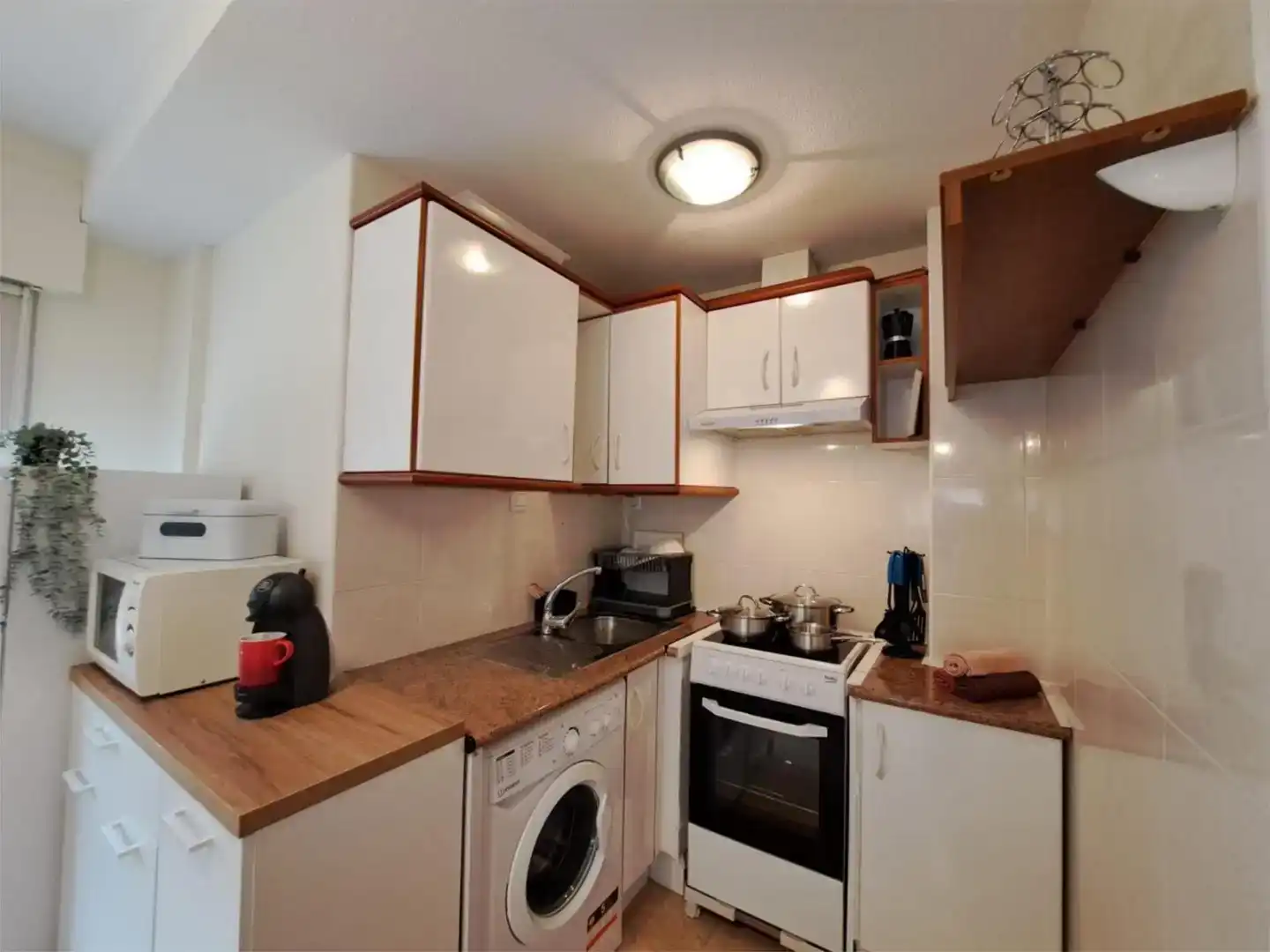 Kitchen of Flat for rent in La Manga del Mar Menor  with Air Conditioner, Private garden and Swimming Pool