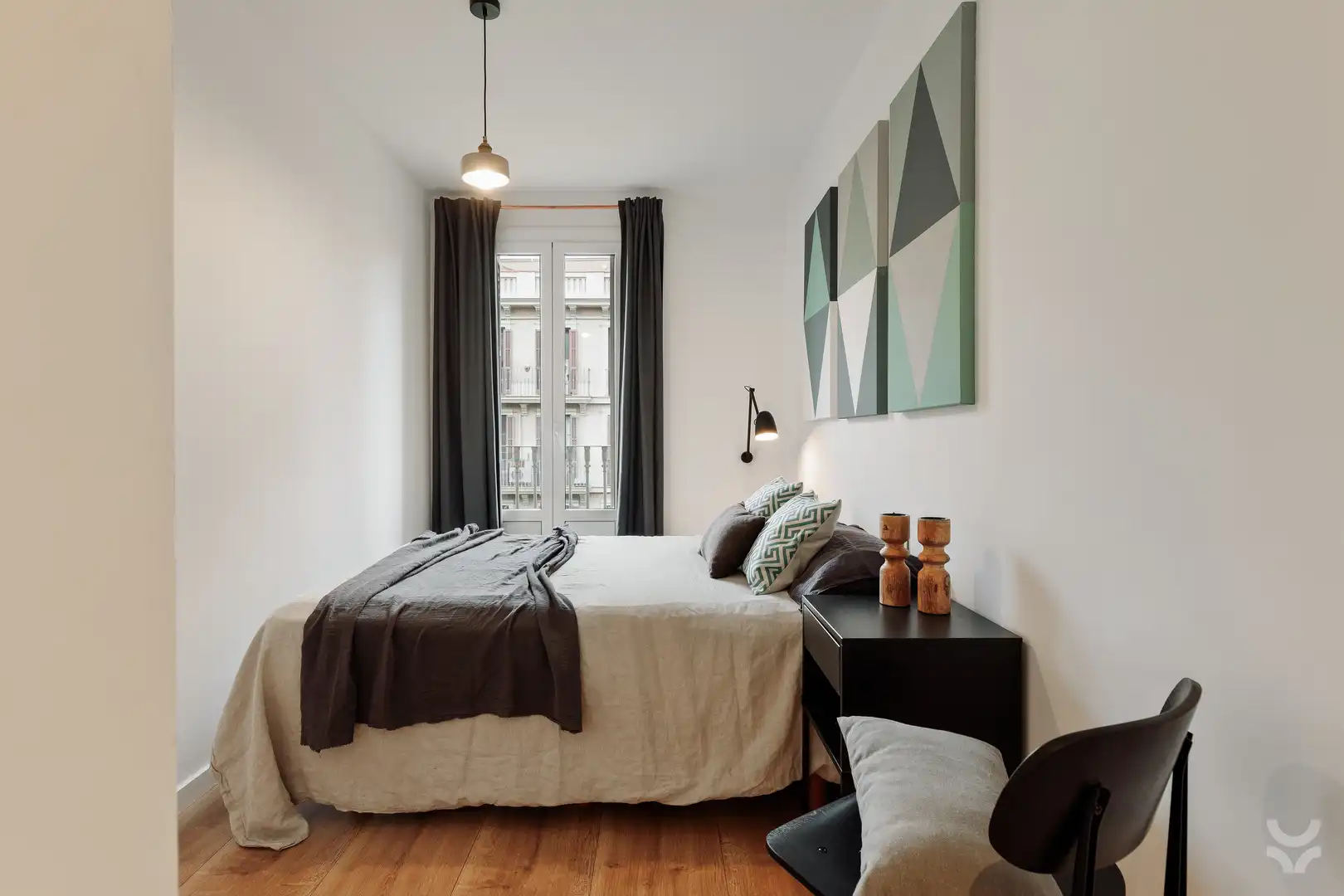 Bedroom of Apartments for rent in Barcelona  with Air Conditioner, Heating and Furnished