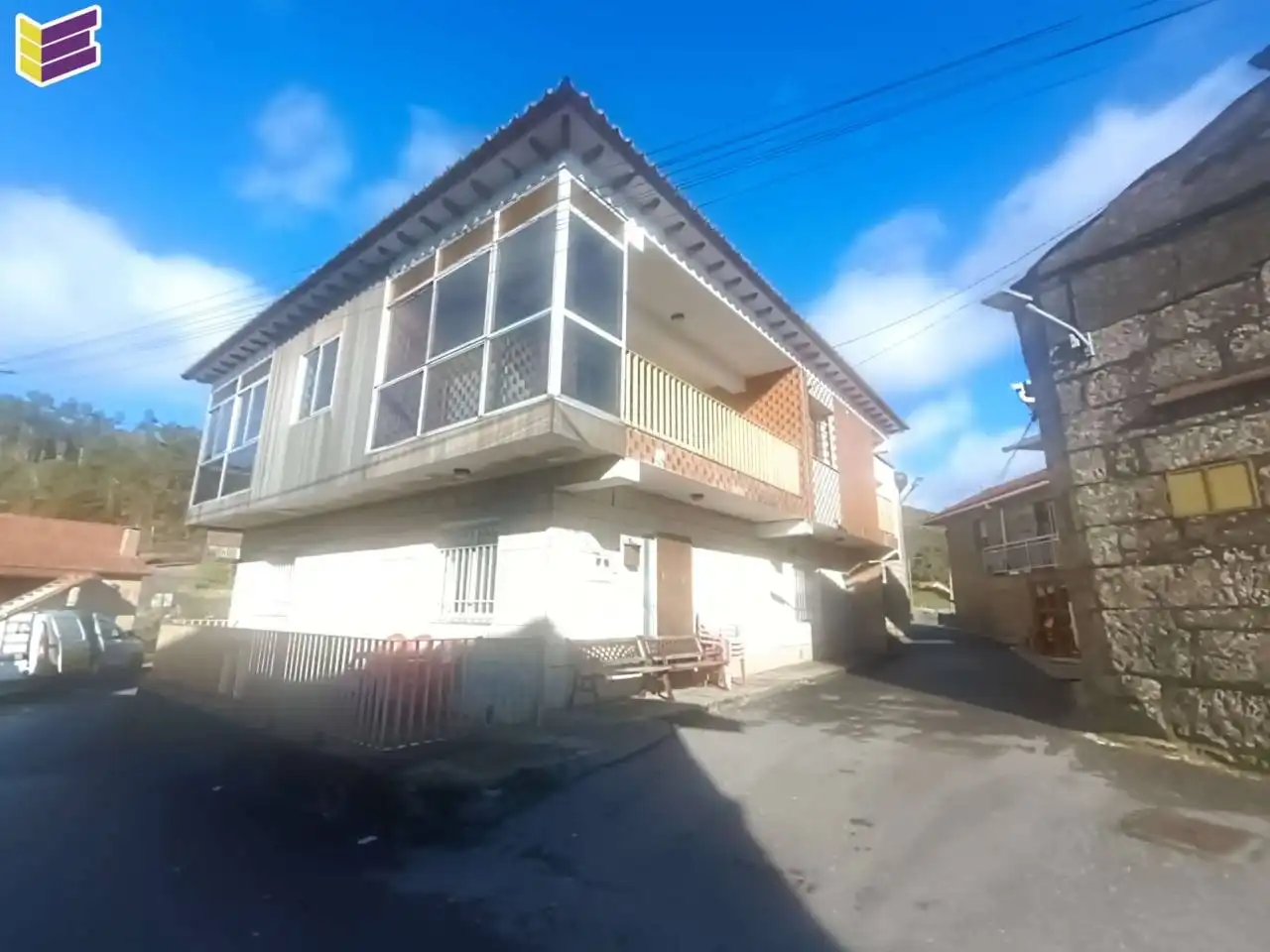 Vista exterior de Casa o chalet en venta en A Lama   con Calefacción, Jardín privado y Terraza