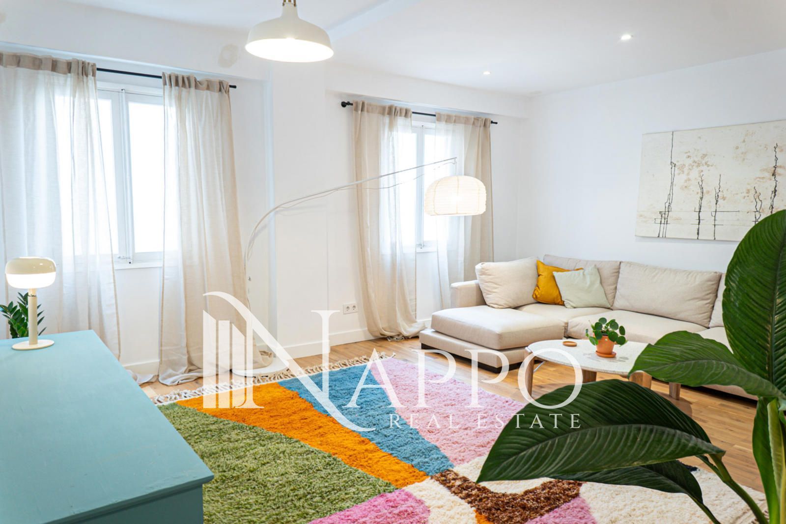 Sala d'estar de Pis de lloguer en  Palma de Mallorca amb Aire condicionat, Calefacció i Terrassa