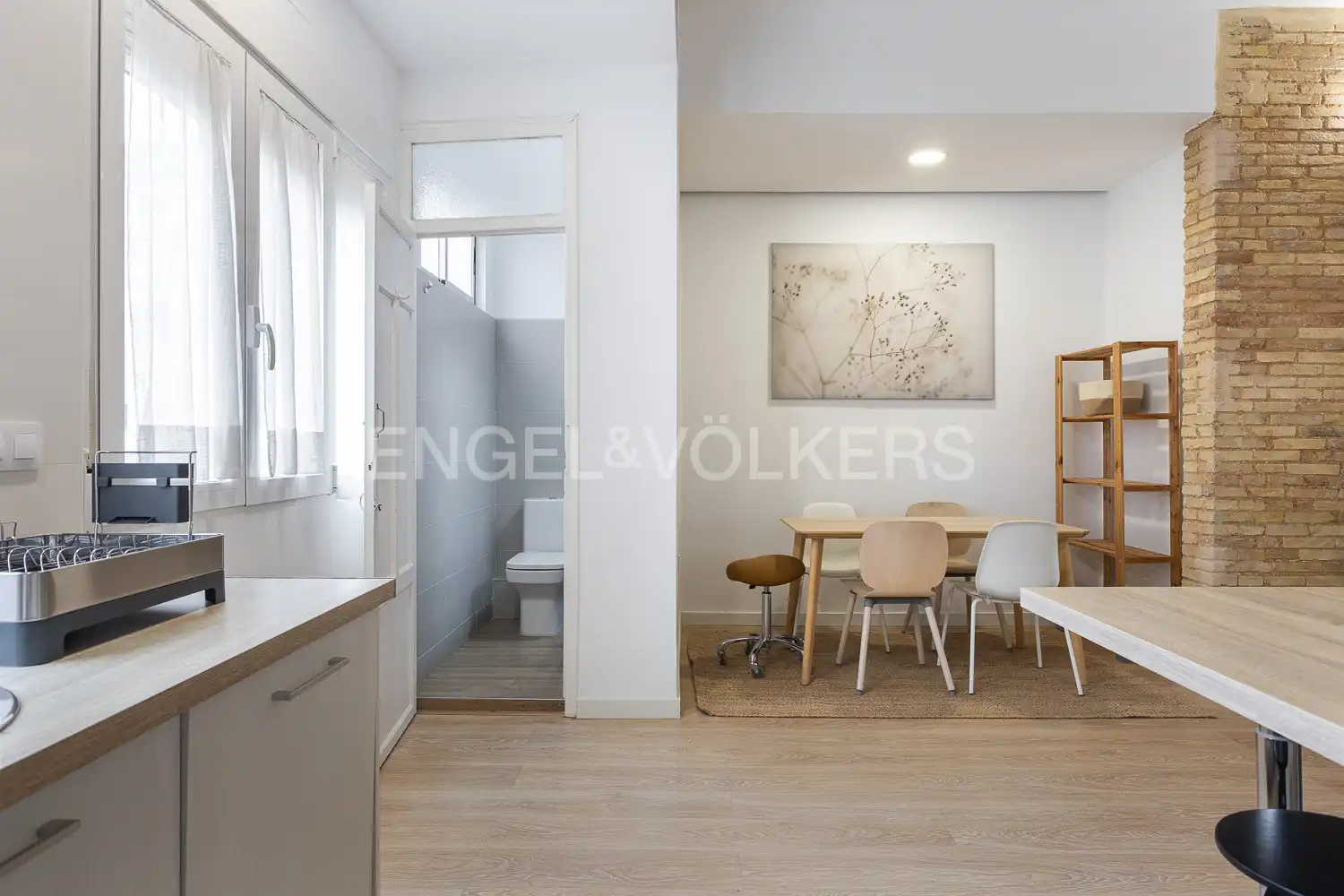 Dining room of Flat for rent in Valencia  with Air Conditioner, Heating and Parquet flooring