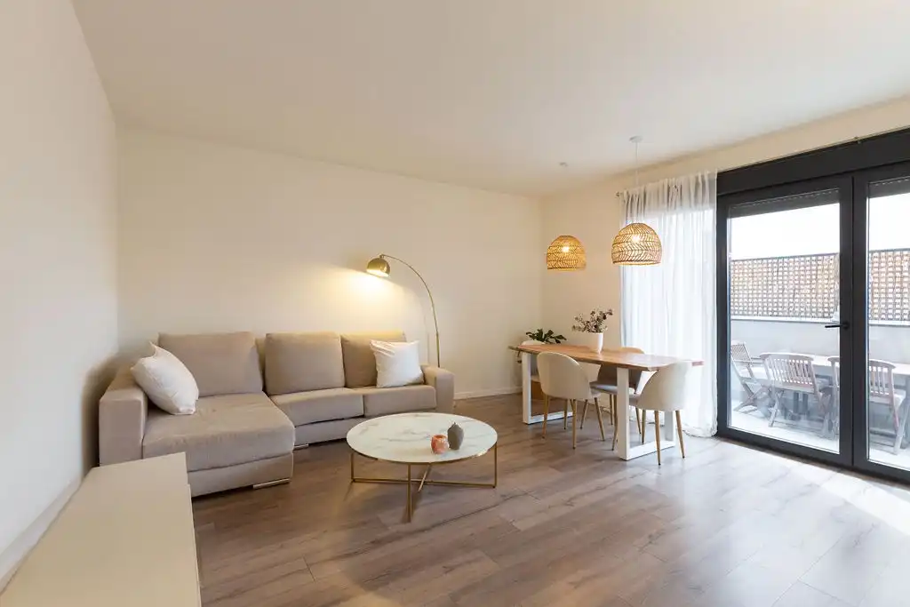 Sala d'estar de Apartament en venda en Arenys de Mar amb Aire condicionat, Calefacció i Parquet