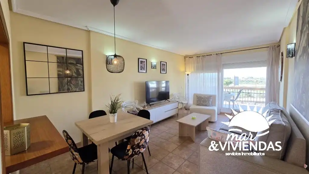 Sala d'estar de Apartament en venda en Vera amb Aire condicionat, Terrassa i Moblat