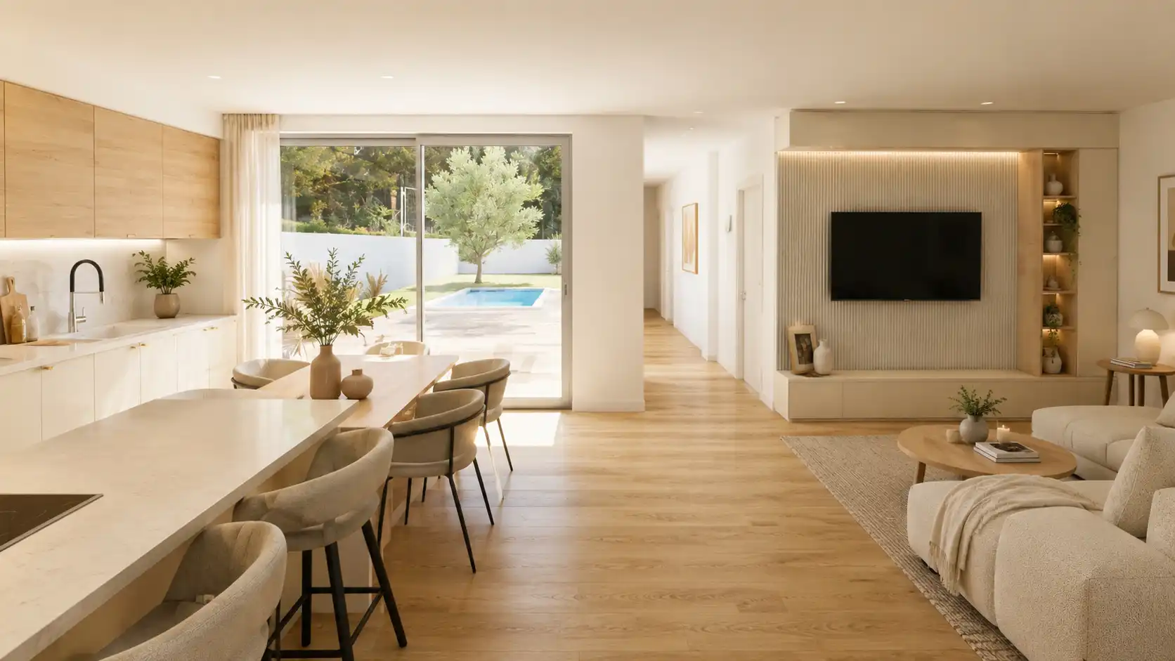 Sala d'estar de Casa o xalet en venda en Figueres amb Jardí privat, Moblat i Forn