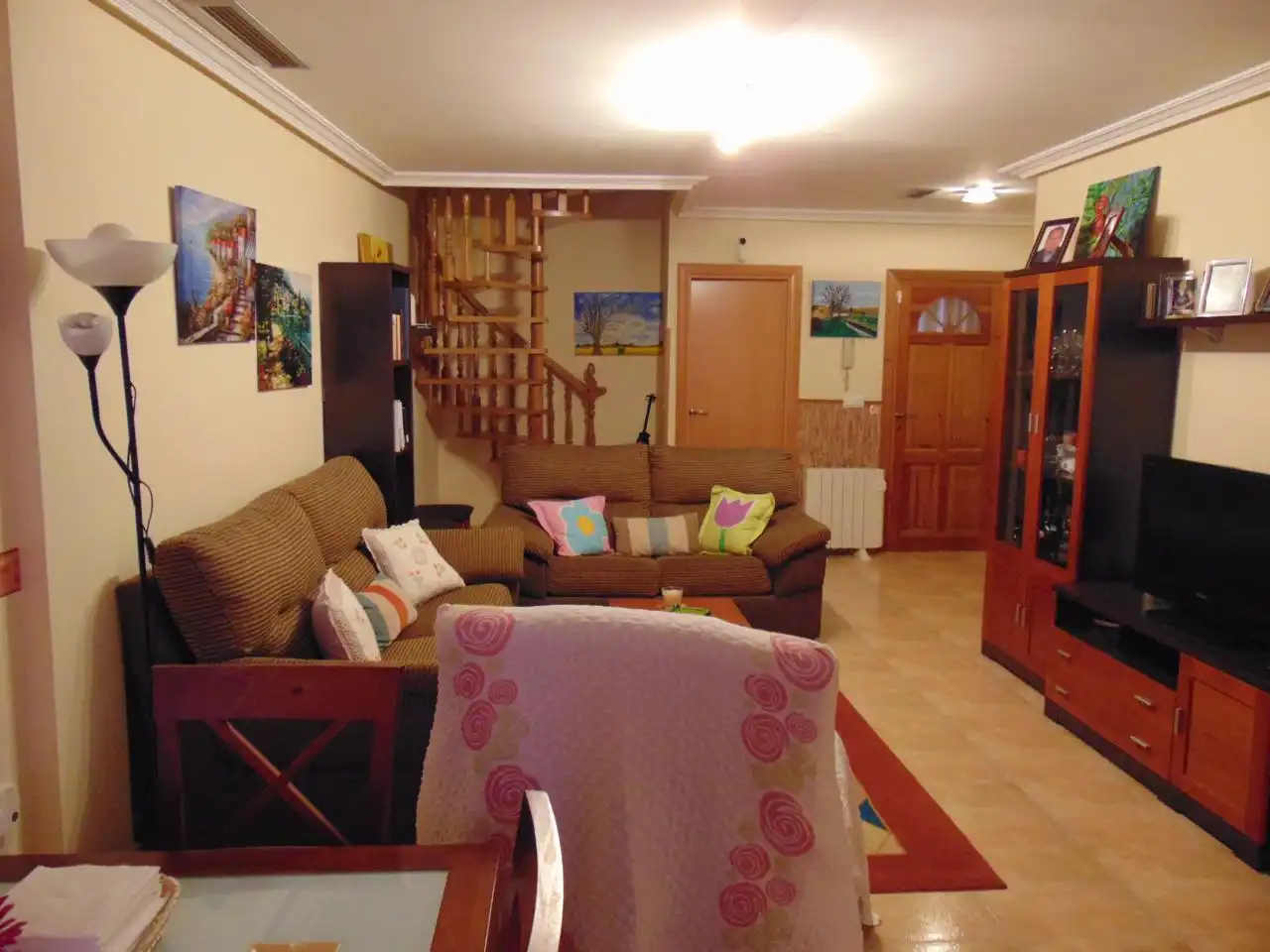 Sala de estar de Casa o chalet en venta en Tauste con Aire acondicionado, Terraza y Balcón