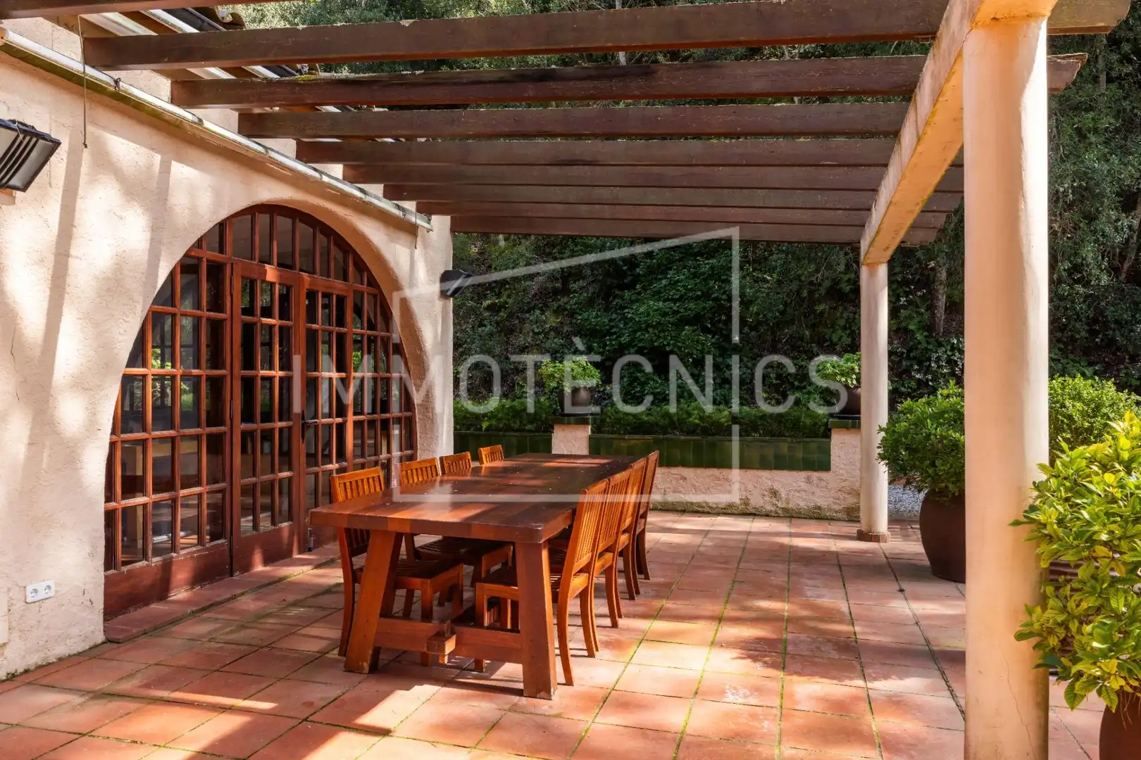 Terrassa de Finca rústica en venda en Sant Iscle de Vallalta amb Calefacció, Jardí privat i Piscina