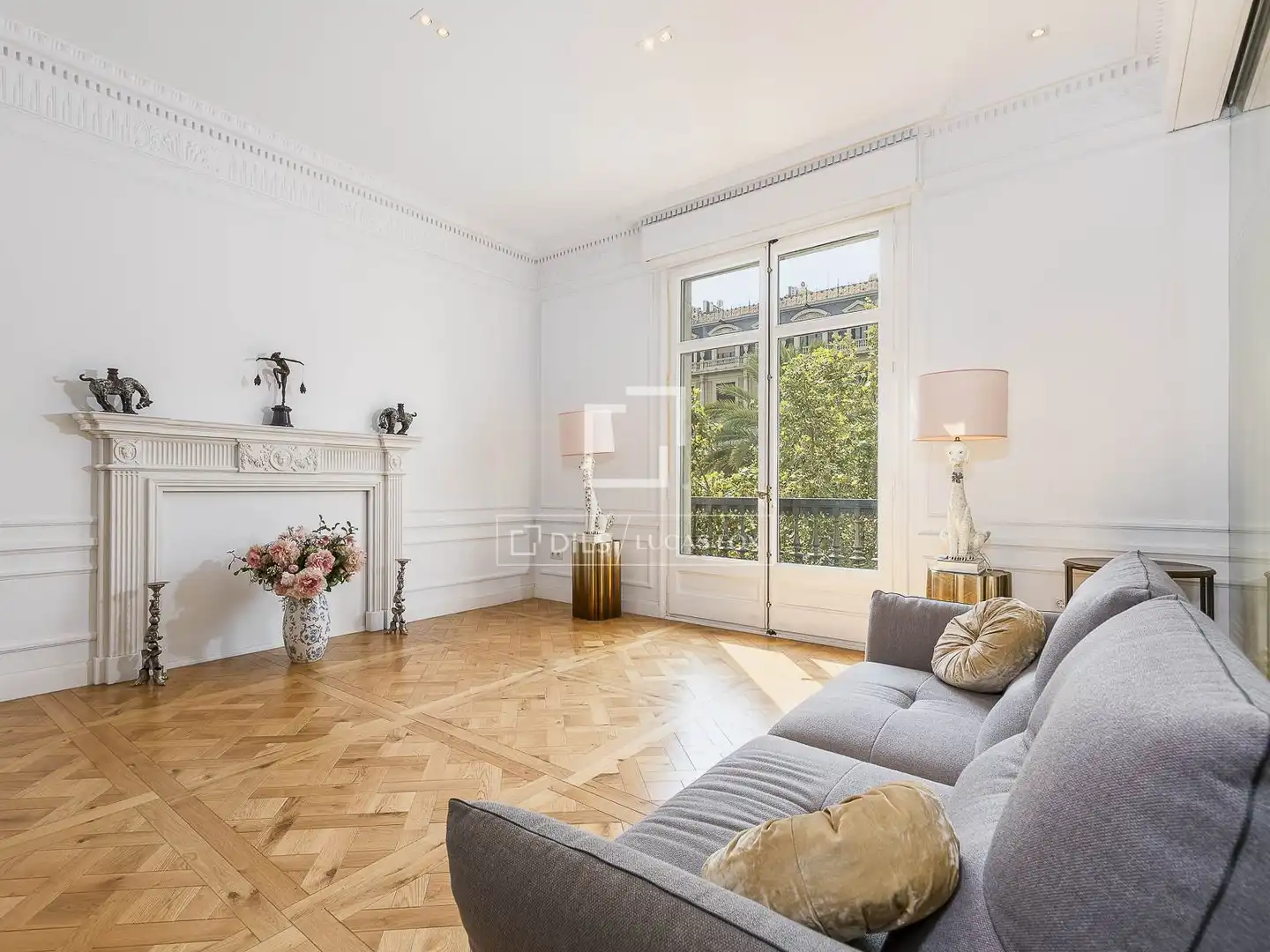 Sala de estar de Piso en venta en Barcelona con Aire acondicionado, Calefacción y Parquet