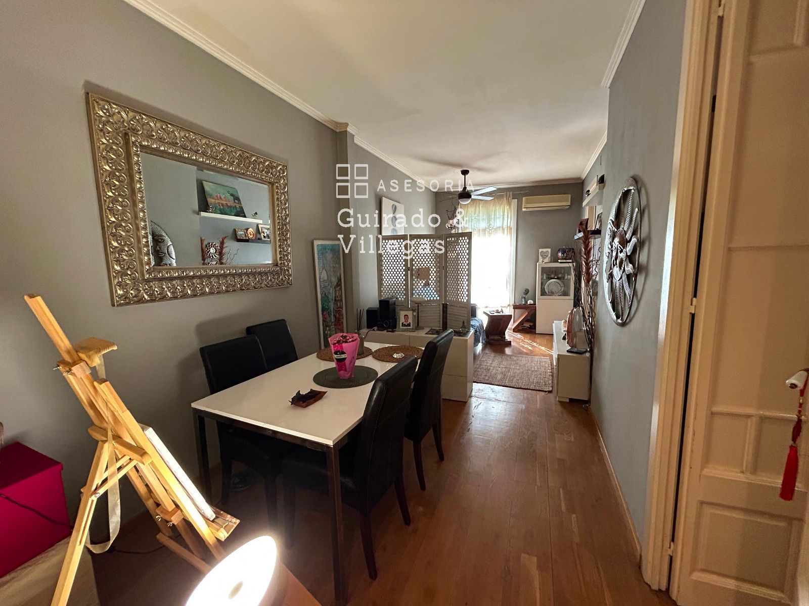 Dining room of Flat for sale in  Barcelona Capital  with Air Conditioner, Parquet flooring and Terrace