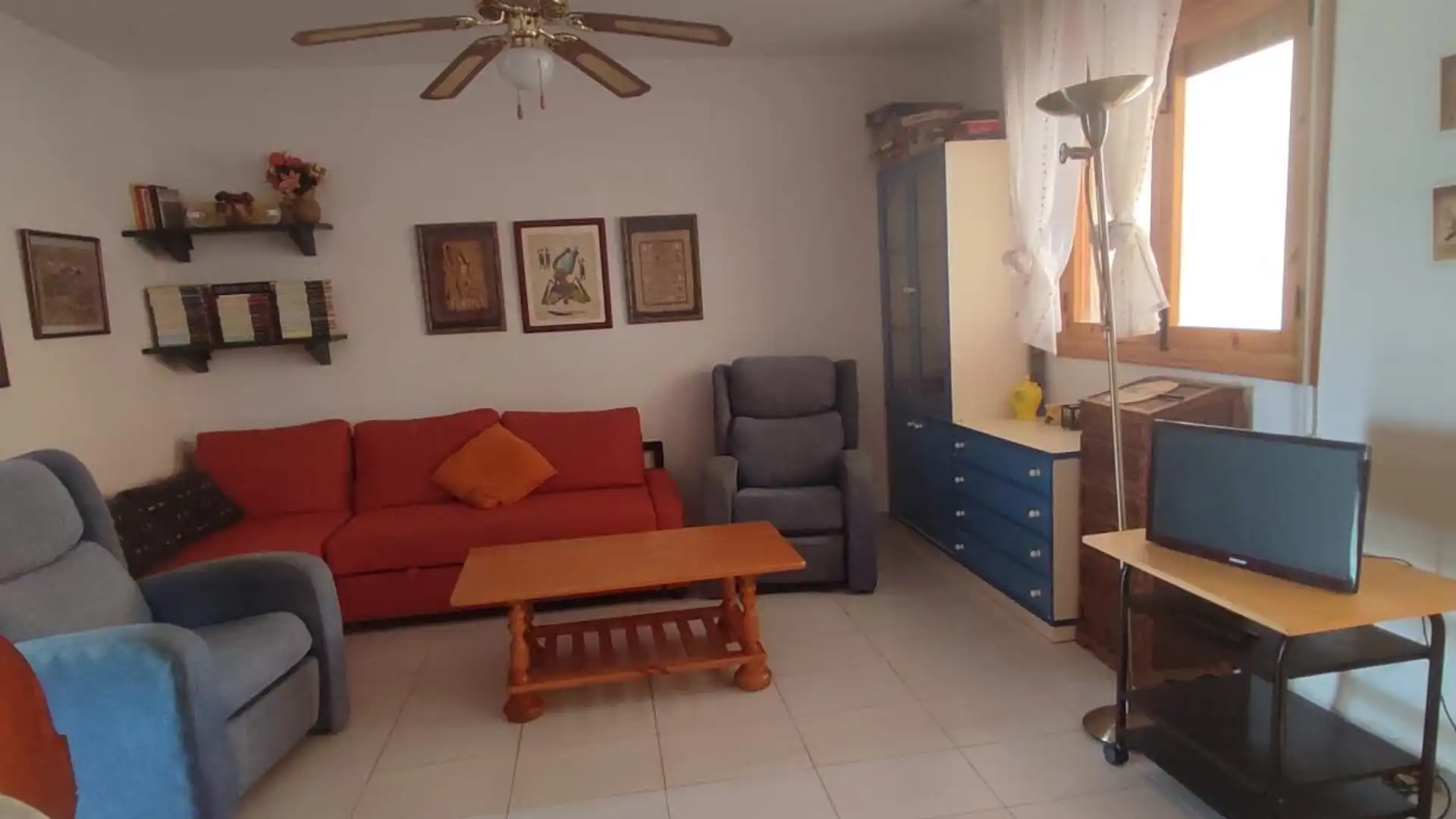 Sala de estar de Apartamento en venta en Alcalà de Xivert con Jardín privado, Terraza y Trastero