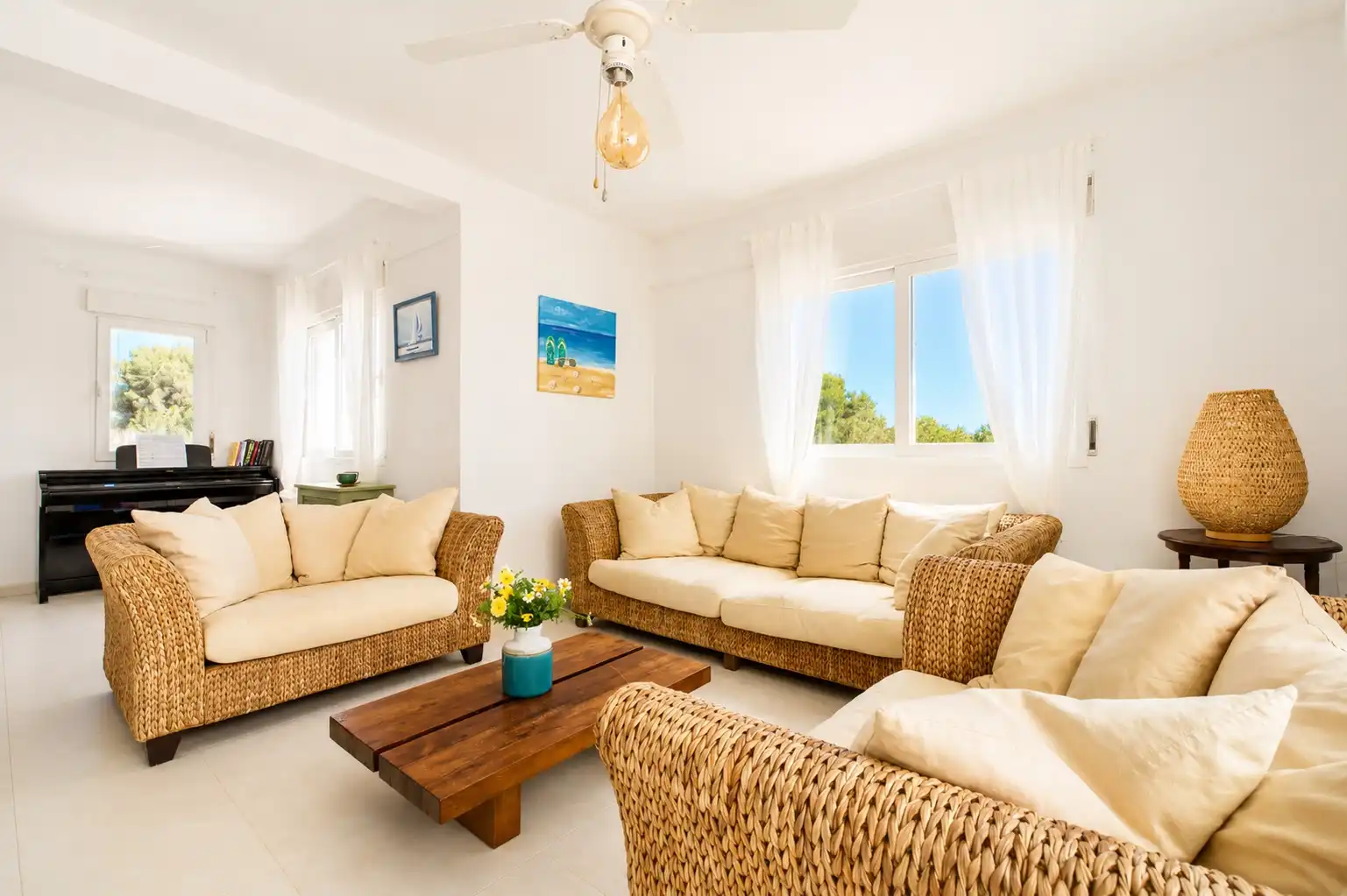 Sala d'estar de Casa o xalet en venda en Jávea / Xàbia amb Jardí privat