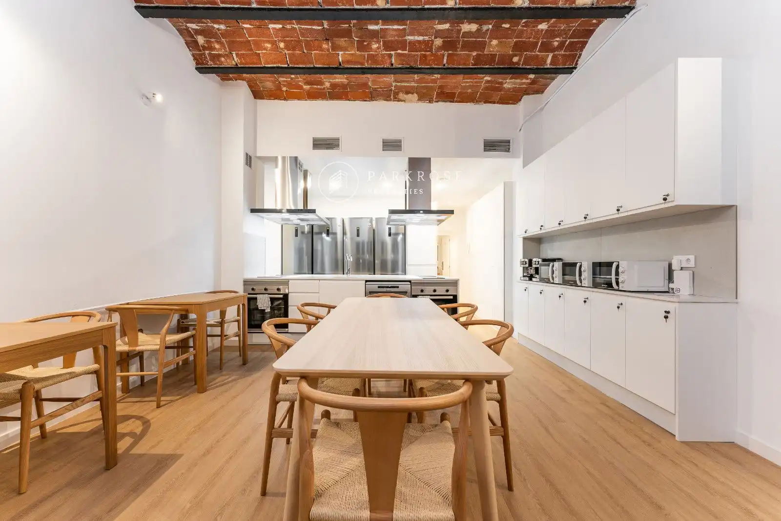 Küche von Wohnung zur Miete in Barcelona mit Klimaanlage, Parkett und Möbliert