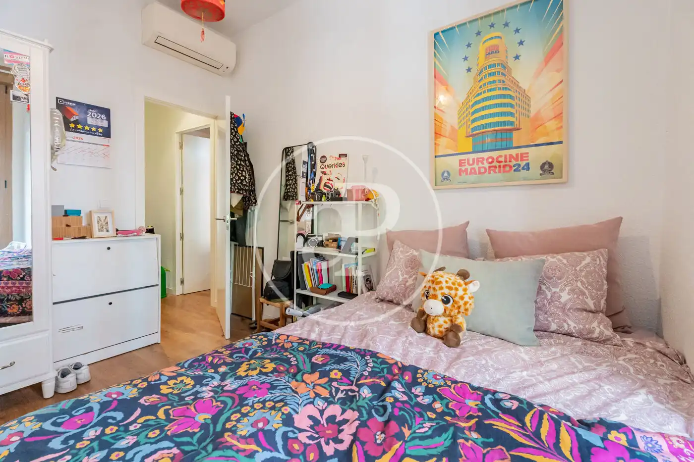 Bedroom of Flat for rent in Madrid  with Air Conditioner, Heating and Balcony