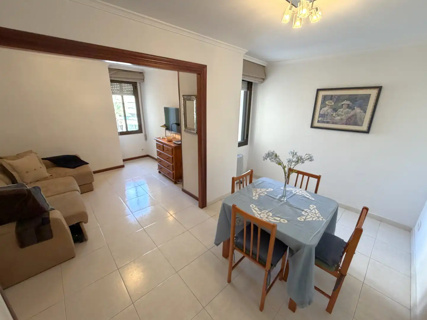 Sala de estar de Piso de alquiler en Alicante / Alacant con Aire acondicionado, Terraza y Amueblado