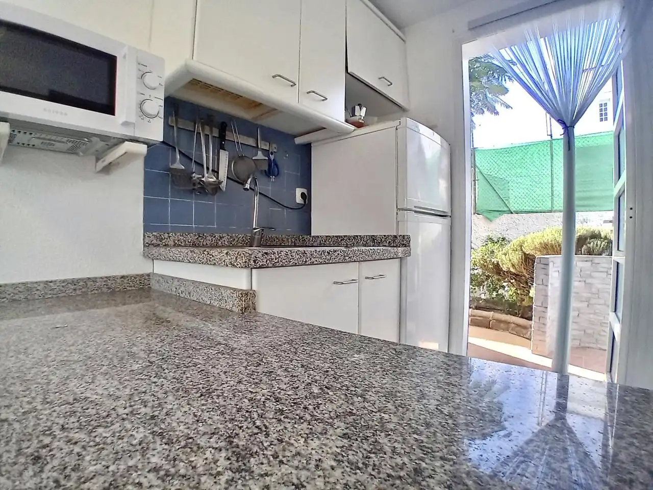 Küche von Maisonette zur Miete in San Bartolomé de Tirajana mit Klimaanlage, Privatgarten und Terrasse