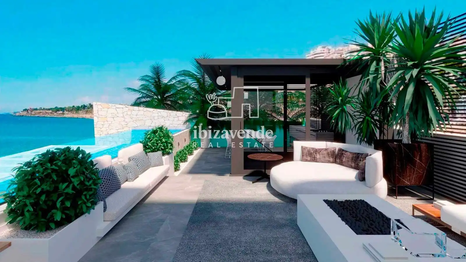 Terrace of Flat for sale in Sant Antoni de Portmany  with Heating, Terrace and Swimming Pool