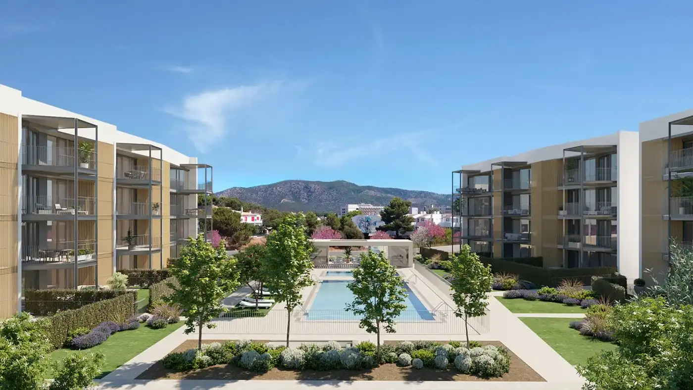 Außenansicht von Dachboden zum Verkauf in Calvià mit Klimaanlage, Heizung und Privatgarten