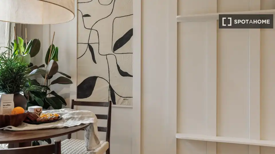 Esszimmer von Wohnungen zur untervermieten in Barcelona mit Klimaanlage, Terrasse und Möbliert