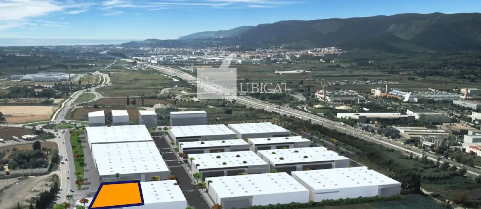 Außenansicht von Fabrikhallen zur Miete in Gavà