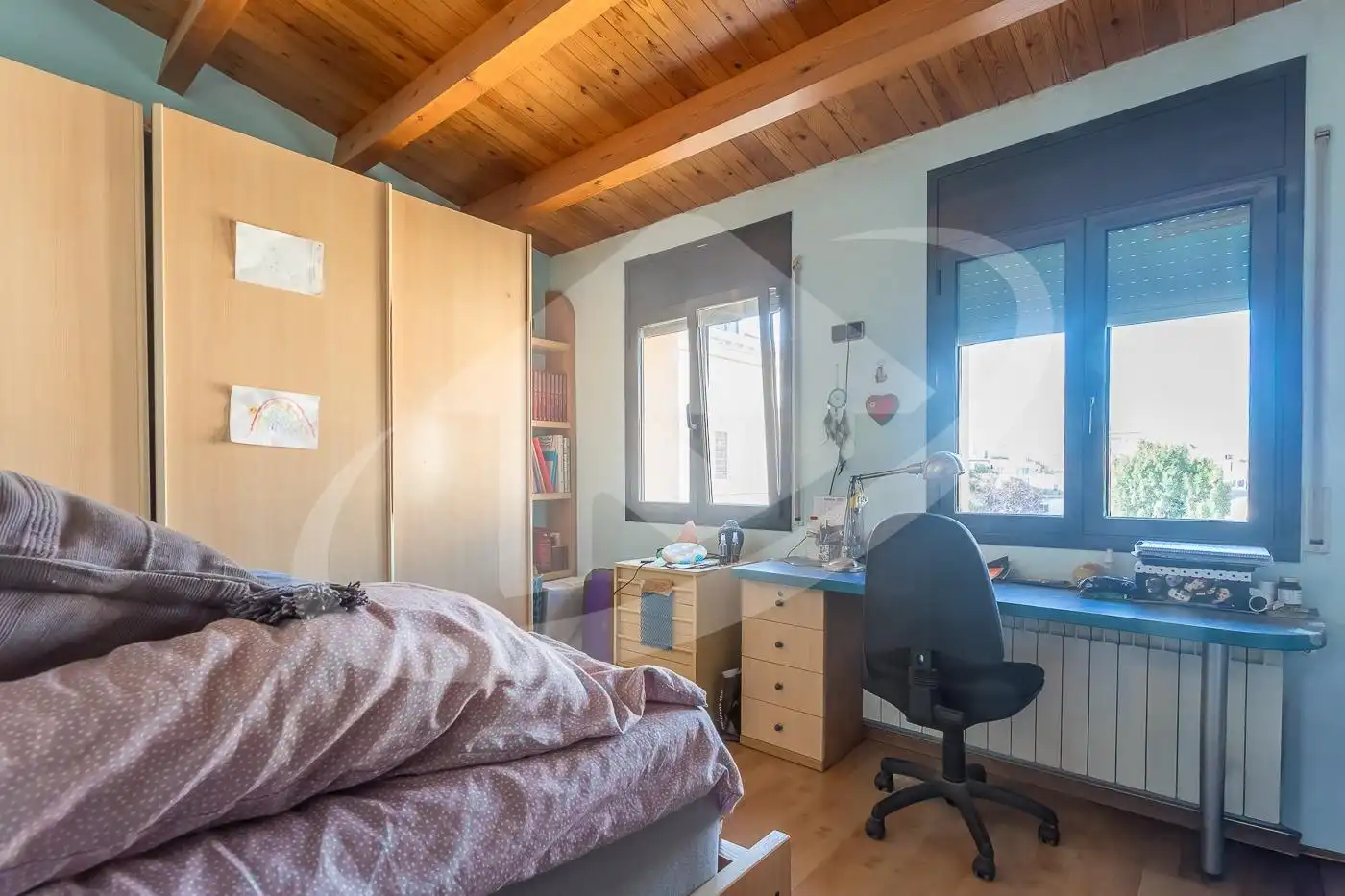 Schlafzimmer von Haus oder Chalet zum Verkauf in Sabadell mit Klimaanlage, Privatgarten und Terrasse