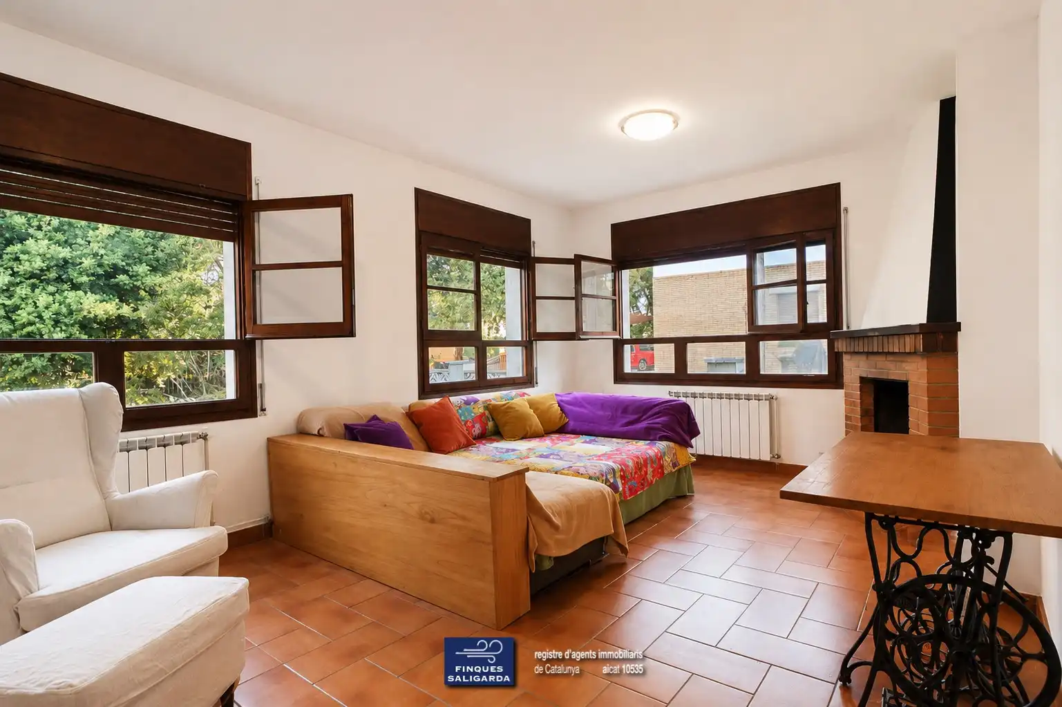 Sala d'estar de Casa o xalet en venda en Sant Pere de Vilamajor amb Aire condicionat, Calefacció i Terrassa