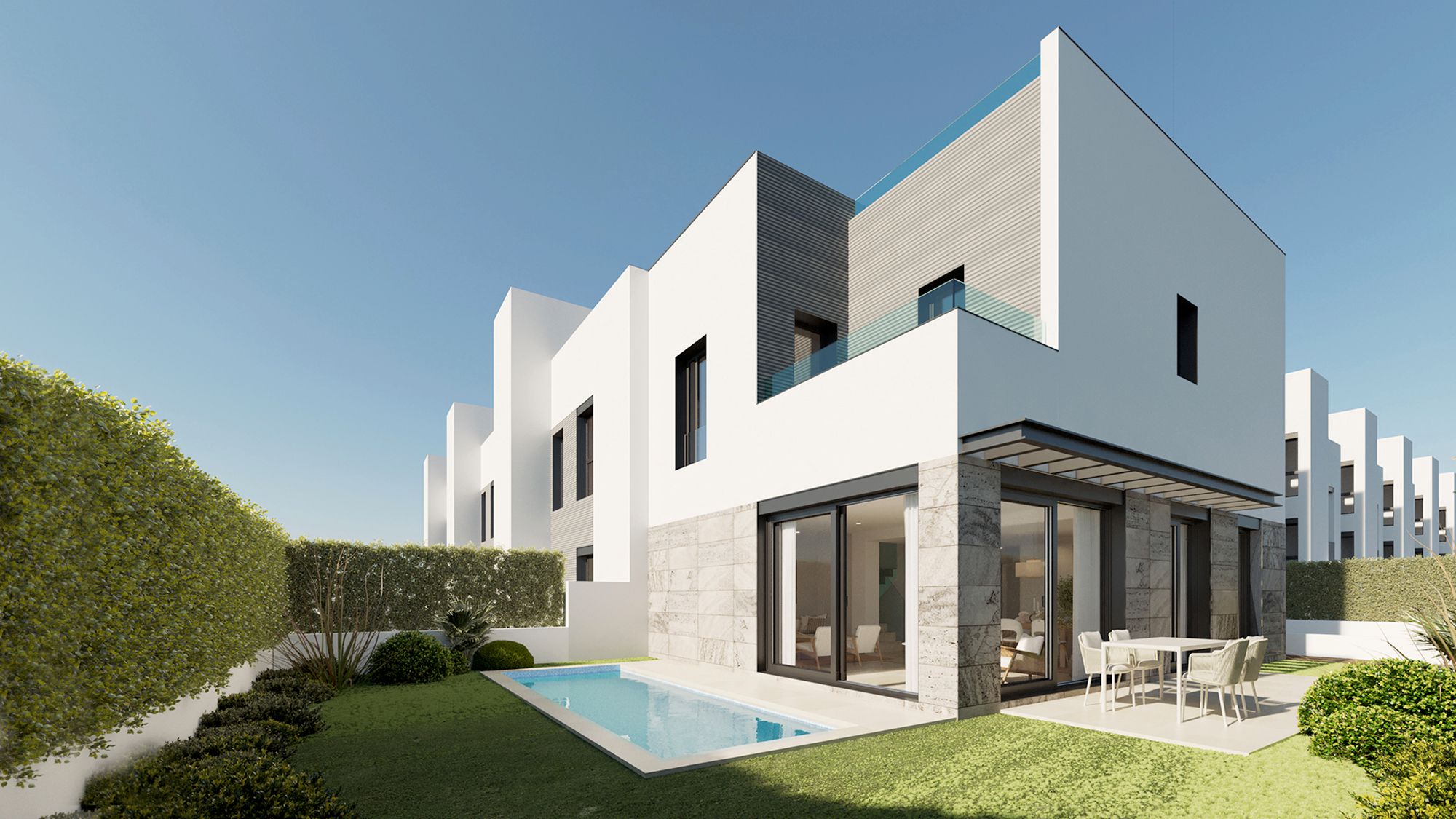Exterior view of Single-family semi-detached for sale in  Palma de Mallorca  with Private garden