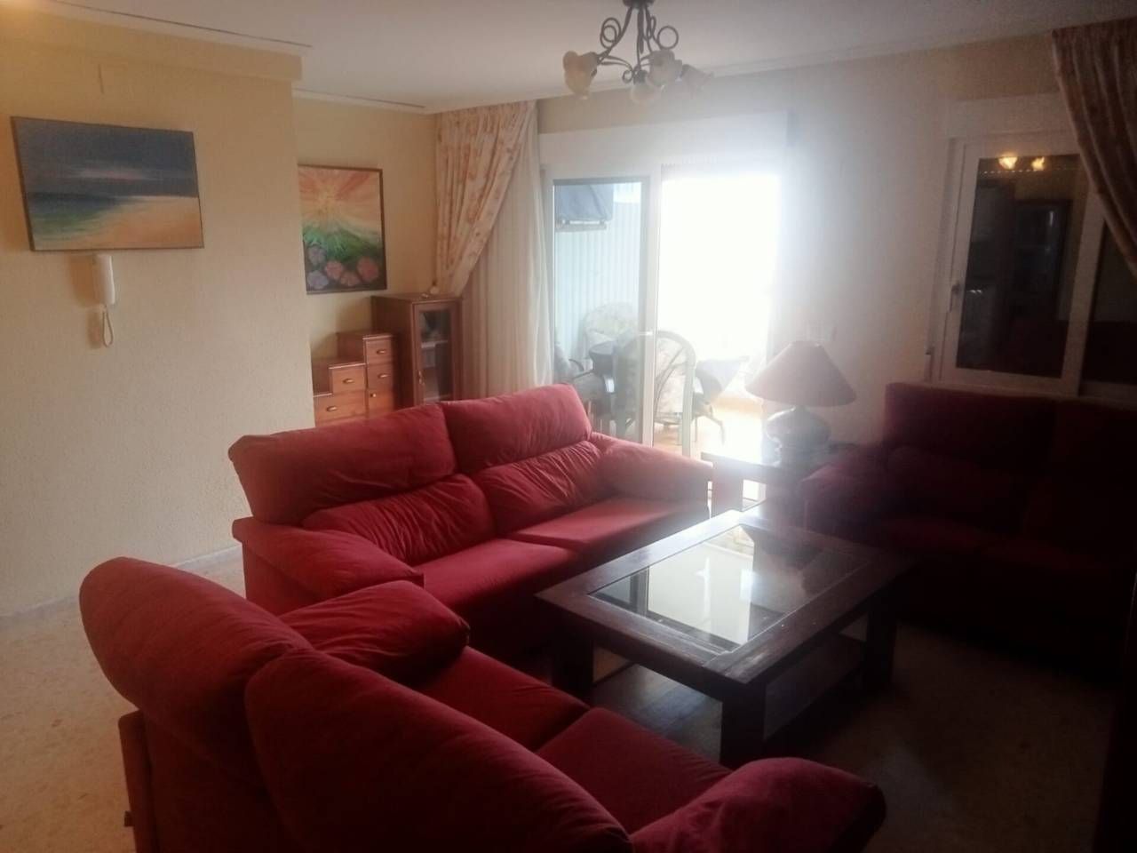 Living room of Flat to rent in Gandia  with Air Conditioner, Terrace and Furnished