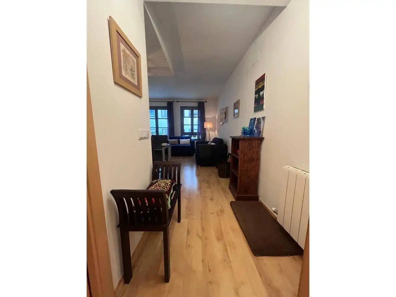 Sala de estar de Piso de alquiler en Girona con Calefacción, Parquet y Amueblado