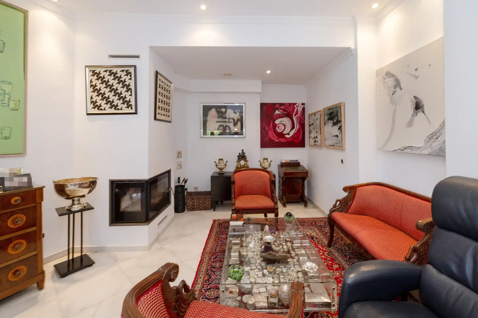 Sala de estar de Casa adosada en venta en Málaga con Aire acondicionado, Calefacción y Jardín privado
