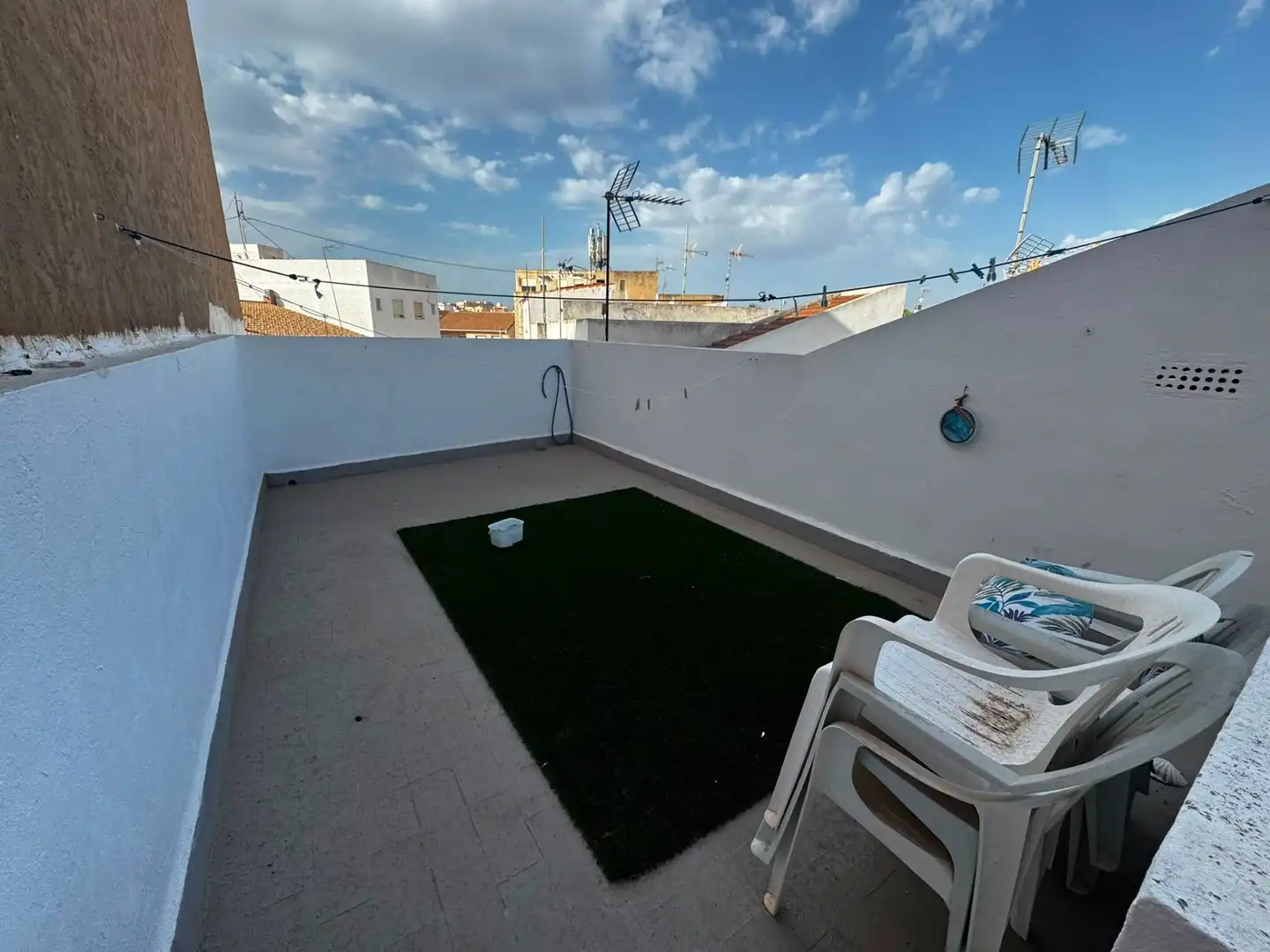 Terrace of Duplexes for sale in San Pedro del Pinatar  with Air Conditioner, Private garden and Storage room