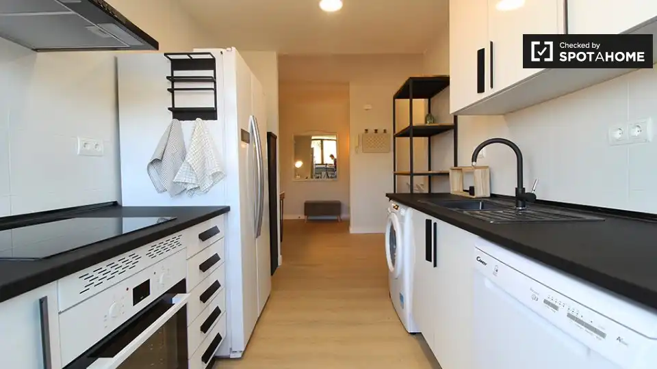 Kitchen of Flat for rent in Madrid  with Air Conditioner, Heating and Furnished