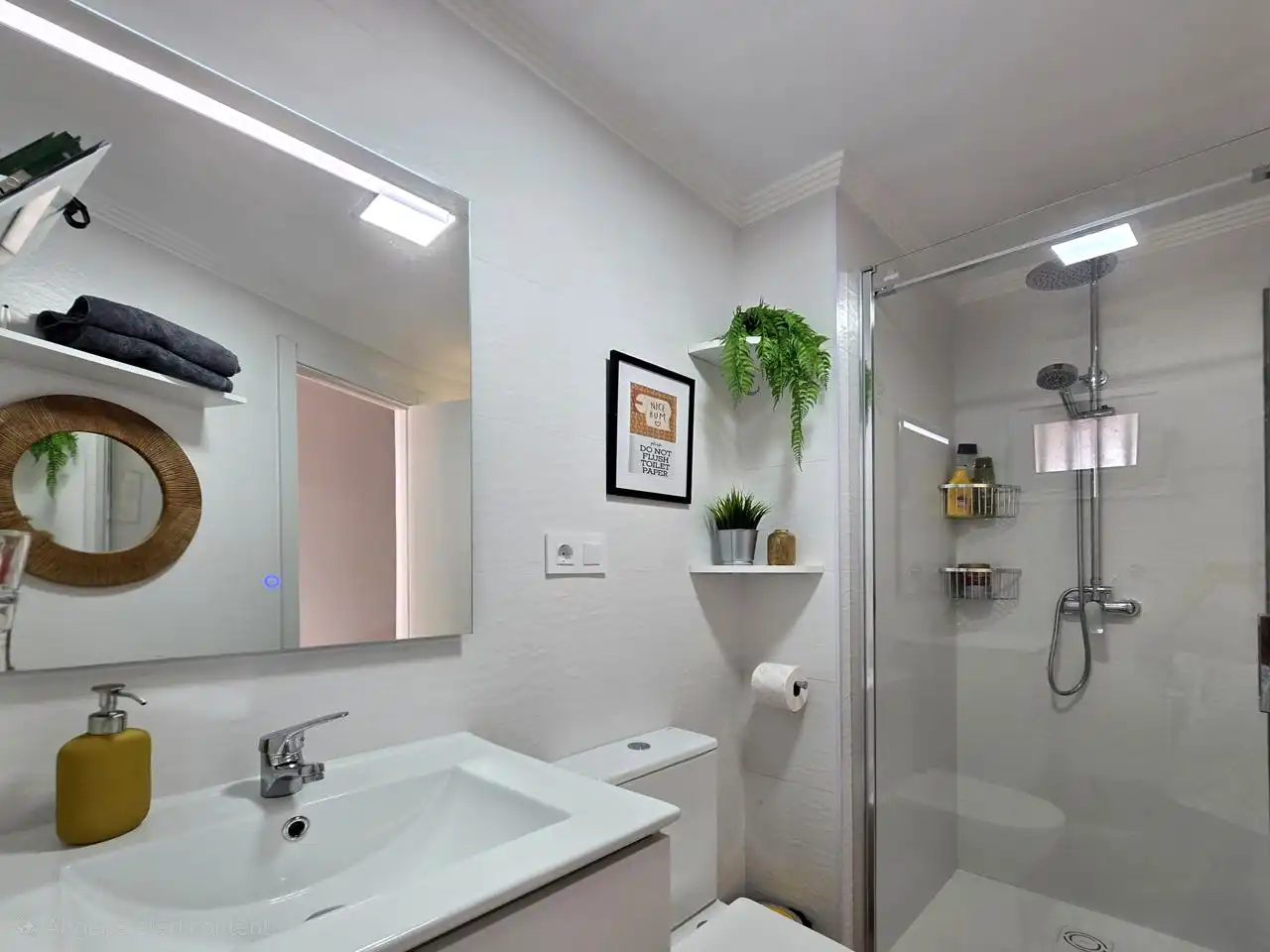 Badezimmer von Wohnungen zur Miete in San Bartolomé de Tirajana mit Terrasse, Möbliert und Balkon